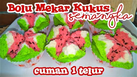 Bolu Semangka Anti Gagal Pake Takaran Sendok Bolu Kukus Mekar Tanpa