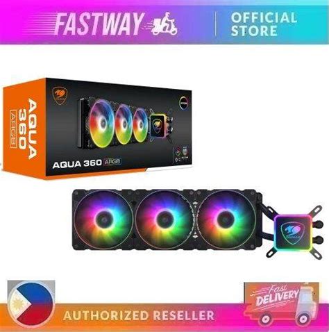 COUGAR AQUA-240 AIO ARGB CPU-LIQUID COOLER FOR INTEL/AMD (2*120MM ARGB ...