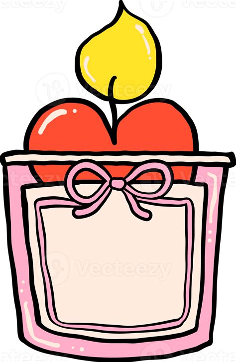 Retro Valentine Heart Candle 55138736 Png
