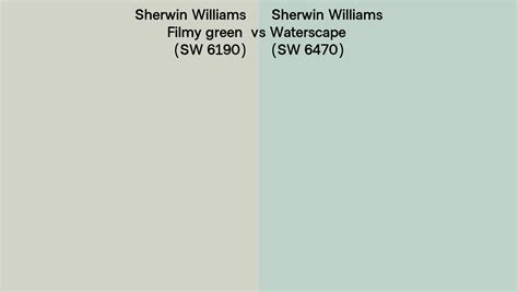 Sherwin Williams Filmy Green Vs Waterscape Side By Side Comparison