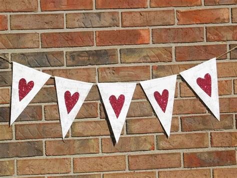 Items Similar To Valentines Day Heart Banner Wedding Banner