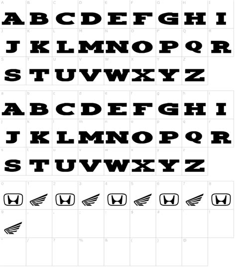 Honda Font Download Free Fonts