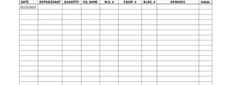 Refrigerant Log Form ≡ Fill Out Printable Pdf Forms Online
