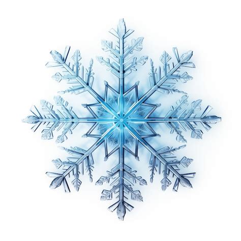 Premium Ai Image Watercolor Snowflake Isolated On White Background