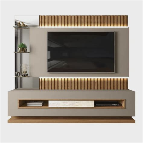 Painel Home Theater Lumus Para TV até 60 Polegadas Ripado Com LED ...