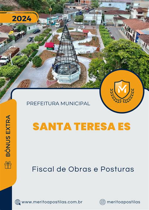 Apostila Fiscal De Obras E Posturas Prefeitura De Santa Teresa ES 2024