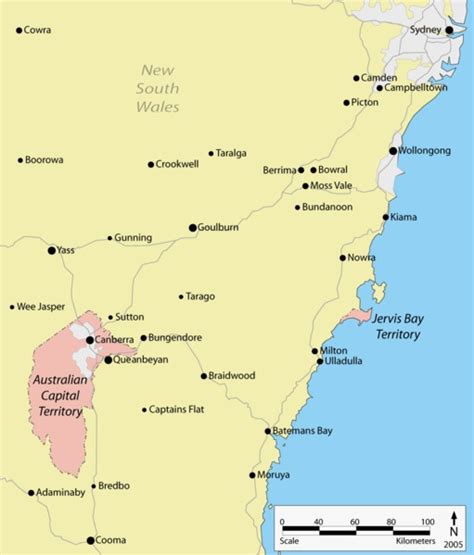 Australian Capital Territory Map | Map of Australia Region Political