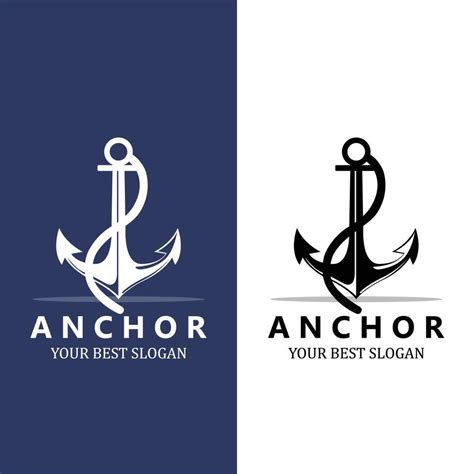 ship anchor logo icon vector, port, retro design illustration 10777479 ...