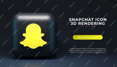 Premium Psd Snapchat 3d Render Application Logo Background Youtube