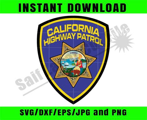 California Highway Patrol Badge Patch Color Vector Logo High Resolution