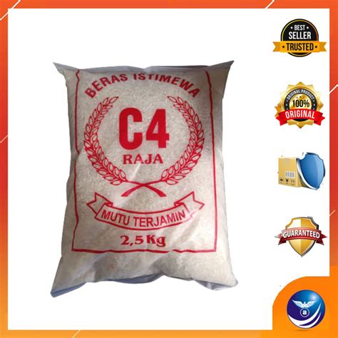 Jual Makanan Beras C4 Raja 5kg Beras C4 Raja 25kg Shopee Indonesia