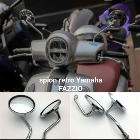 Spion Yamaha Fazzio Spion Retro Bulat Klasik Yamaha Fazzio Tangkai