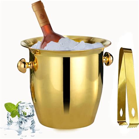 Amazon Lnq Luniqi Metal Ice Buckets L Insulated Ice Bucket