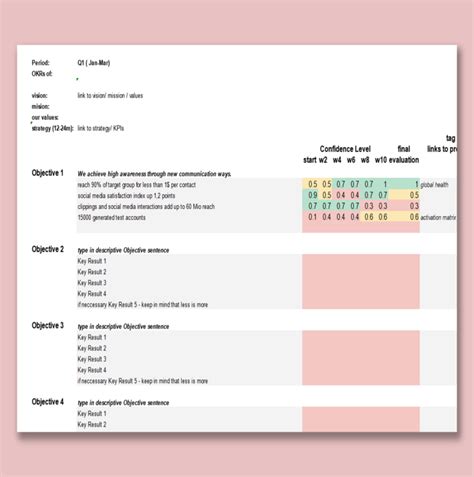 Weekly Report Template Excel