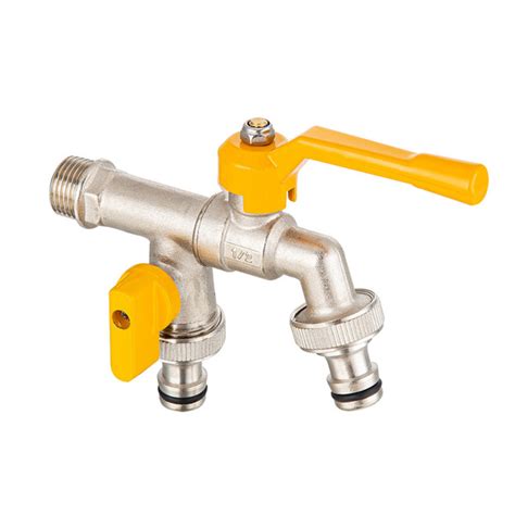 Латунный кран 1 в 2 с ручкой, для стиральной машины, швабра, краны воды ...