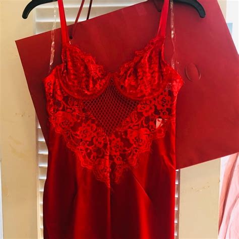 Tic Toc Intimates Sleepwear Sexy Red Lace Lingerie Peekaboo Spandex Dress Poshmark
