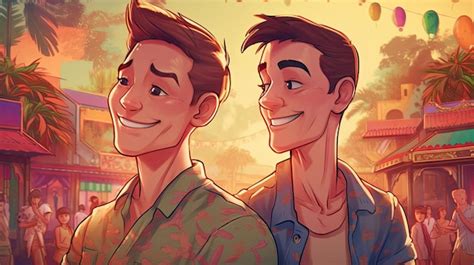Premium Photo Illustration Of A Gay Couple Having Fun Gay