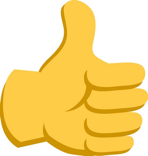 Download Yellow Thumbs Up Emoji.png | Wallpapers.com