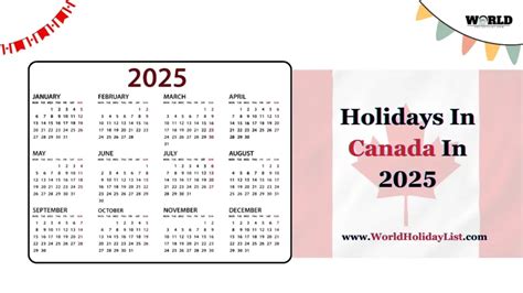 Holidays In Canada In 2025