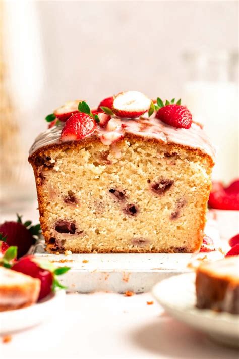 Strawberry Pound Cake w/ Strawberry Glaze - Rich And Delish