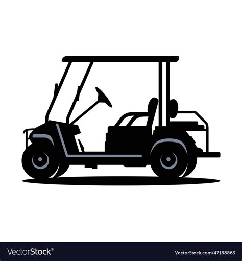 Golf cart silhouette graphic Royalty Free Vector Image