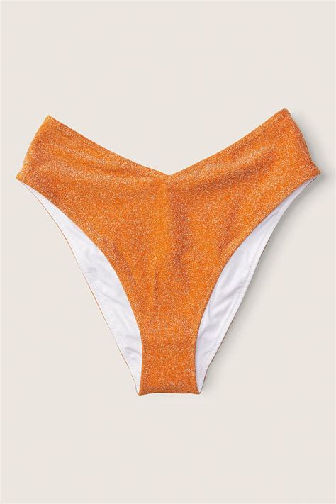 Buy Victoria S Secret Pink Shimmer High Waist Cheeky Bikini Bottom From The Victoria S Secret Uk