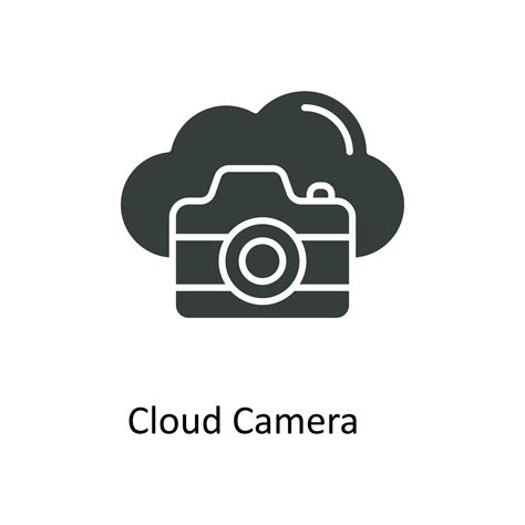 Cloud Camera Vector Solid Icons Simple Stock Illustration Stock