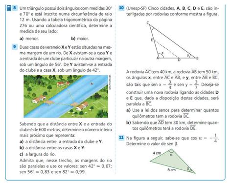 Exerc Cios Lei Dos Senos E Lei Dos Cossenos Matem Tica