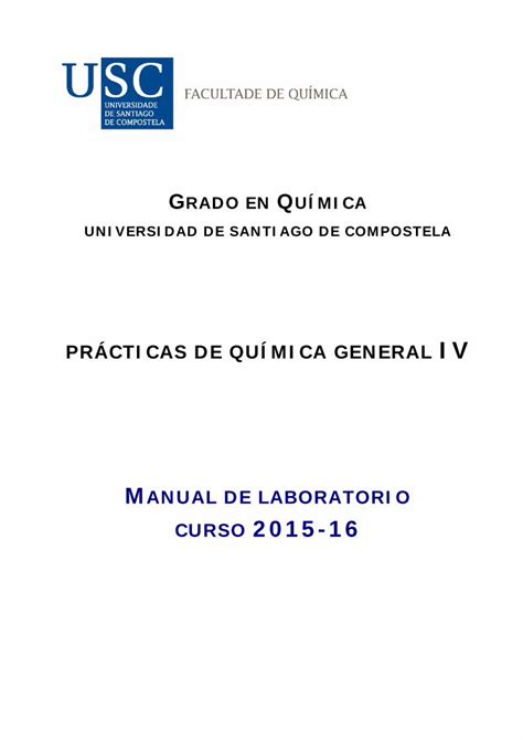 PDF GRADO EN UÍMICA usc es Conocer las normas de seguridad en el