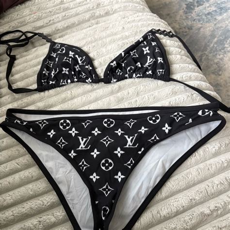 Louis Vuitton Swim Louis Vuitton Black And White Monogram Bikini