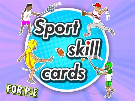 Sport Skill task cards - 30 printable flash cards for Physical ...