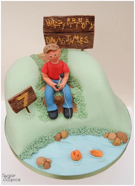 Gone Fishing Decorated Cake By Sugargourmande Lou Cakesdecor