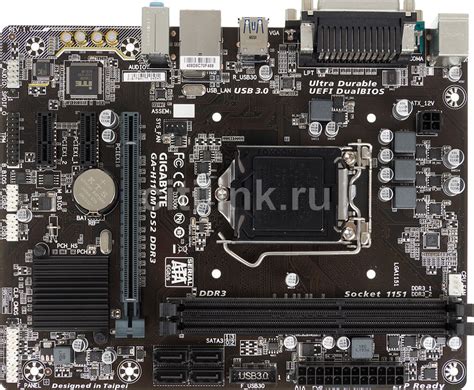 Материнская плата GIGABYTE GA-H110M-DS2 DDR3 - купить в Ситилинк | 331227