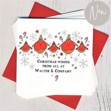 Pack Of Personalised Christmas Cards