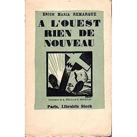 A L Ouest Rien De Nouveau Erich Maria Remarque Rakuten