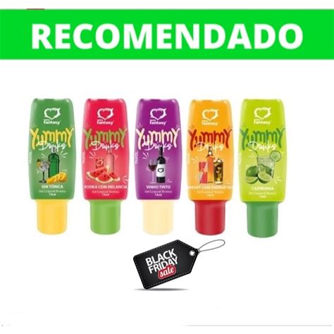 Kit 10 Unidades Gel Térmico Comestível Yummy DRINKS 15 ml Sexy Fantasy Sex Shop