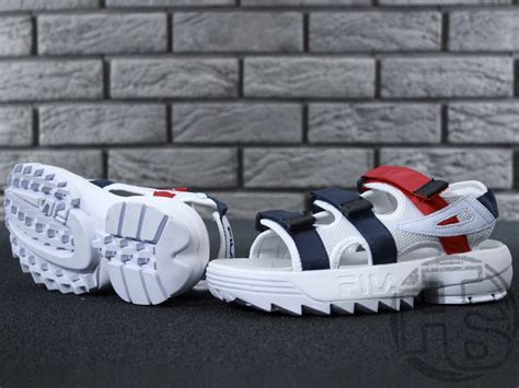 Мужские сандалии Fila Disruptor 2 Sandal White Red Blue FS1HTZ3082X ...