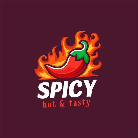 Premium Vector Spicy Hot Chili Logo With Fire