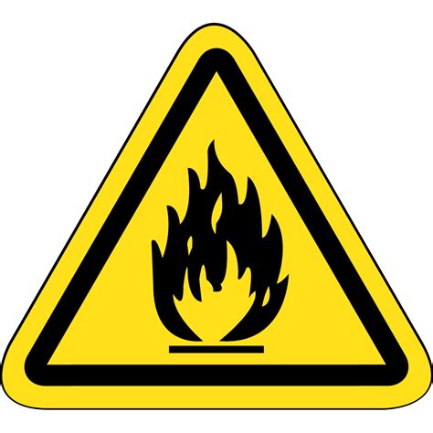 safety signs  symbols flammable