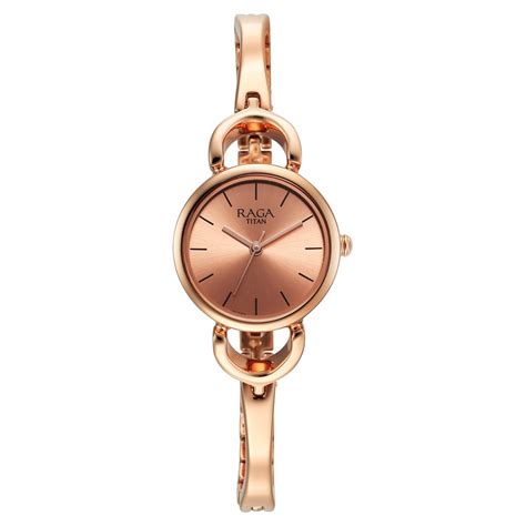 Buy Online Titan Raga Rose Gold Dial Watch For Women 2724wm01 Titan