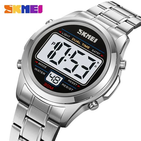 Skmei Reloj Deportivo Electr Nico De Acero Inoxidable Para Hombre Cron