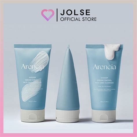 arencia hyssop sebum control rice cake cleanser  shopee malaysia