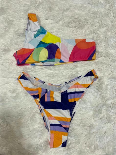 Bikini Malla De Colores Inferior Violeta Y Naranja Saldos Vip Tienda Virtual