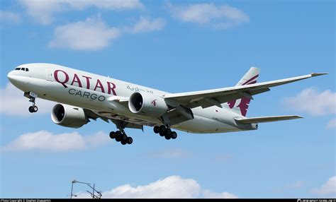 A7 BFQ Qatar Airways Cargo Boeing 777 F Photo By Stephen Duquemin ID