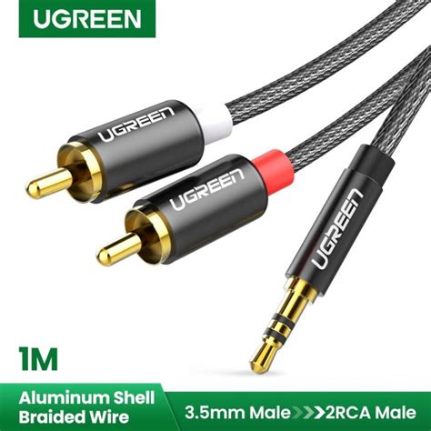 UGREEN 3 5mm To 2RCA Audio Auxiliary HiFi Stereo Y Splitter Nylon