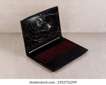 Black Gaming Laptop Broken Screen On Stock Photo 2392752299 | Shutterstock