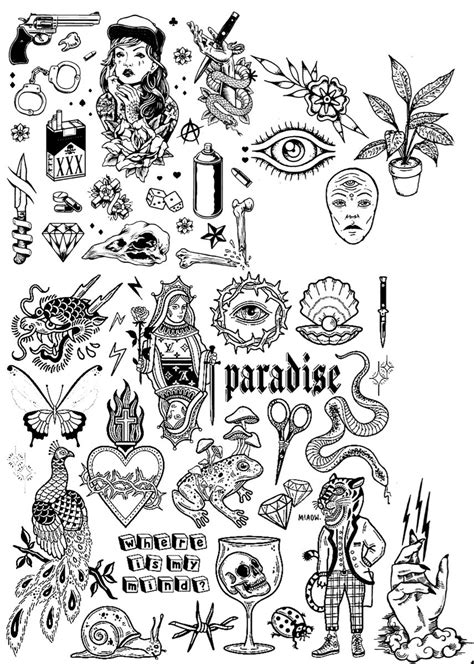 Tattoo page in 2024 | Tattoo design book, Card tattoo designs, Tattoo flash sheet