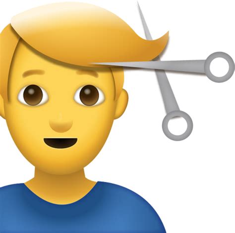 Man Getting Haircut Emoji [Free Download iPhone Emojis] | Emoji Island