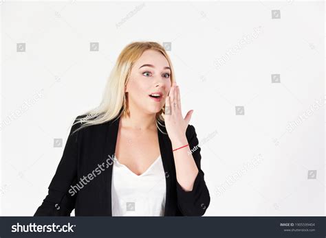 Studio Portrait Blonde Girl Isolated On Stock Photo Shutterstock
