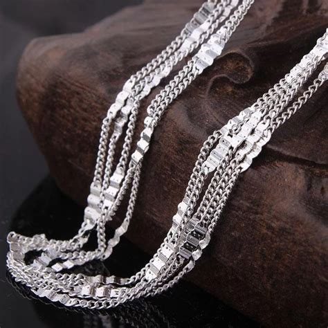 Wholesale Silver Plated Chain For Pendant Women Vintage Jewelry Stock